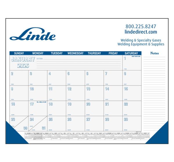 Linde Large Desk Pad Calendar